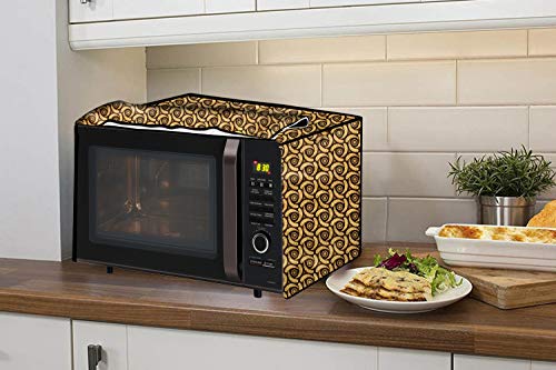 Image of Stylista Microwave Oven Cover for Panasonic 27 L Convection NN-CD674MFDG Packed Pattern Yellow