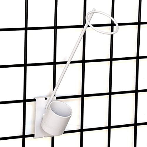 Flag Holder in White 2 W x 13 H Inches for Gridwall
