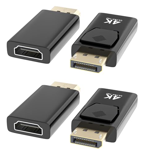 4 St&uuml;cke Displayport auf HDMI, 4K DP auf HD, Adapter Displayport auf Hdmi, DP auf HDMI Adapter f&uuml;r Dell, Lenovo, HP, GPU, AMD