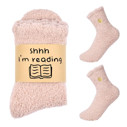 Brikabia Book Lover Gifts Ultra Soft Funny Reading Socks for Graduation Teacher Appreciation