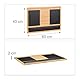 Relaxdays, Natur Laptoptisch, Knietablett, Laptop Unterlage, 2 Mousepads, Smartphone Halterung, BxT: 60 x 40 cm, Bambus, Standard