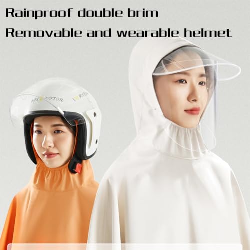 MICTOY Capa de chuva para veículos elétricos para duas pessoas, poncho com capuz reutilizável portát