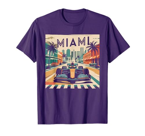 Miami Racing Gifts Men Women Race Car Racer Driver T-Shirt
