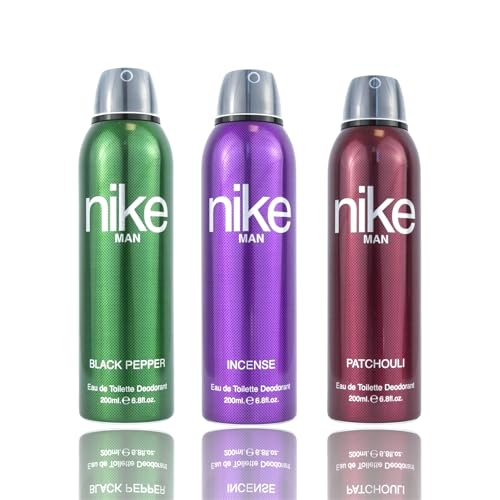 Image of Nike Unisex Black Pepper + Incense + Patchouli Deodorant Spray For Man - Pack Of 3 (200Ml Each)