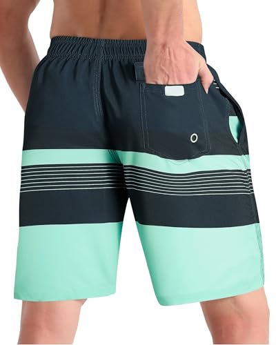 Image of BOJIN Mens Swim Trunks 9 inch Quick Dry Stretch Swim Shorts Mesh Lining Bathing Suits Swimwear Beach Shorts with Pockets