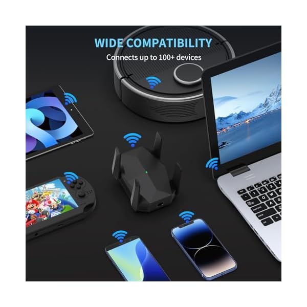2025 AX3000 WiFi 6 Range Extender, WiFi Extender Signal Booster with Gigabit Ethernet Port, Dual Band (2.4G&5.8G) WiFi Repeater Cover up to 13888sp.ft, Faster Speed and Wider Cover, Quick Setup - Image 7