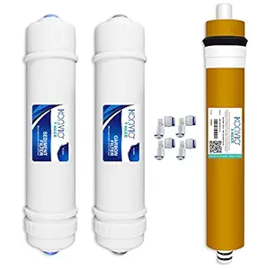 Konvio Neer 75 GPD Ro Membrane, Carbon Sediment Filter, Inline Cartridge, High TDS Membrane for All Type of RO Water Purifiers (Gold)
