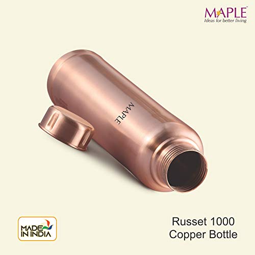 Image of Maple Russet 1000 CB Healthy Pure Grade Virgin Copper Bottle - 1 Liter