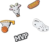 Crocs Jibbitz 5-Pack Sport Shoe Charms | Jibbitz for Crocs, MVP, One Size