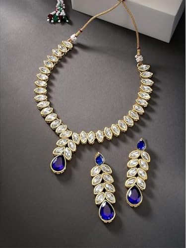 Juego de joyas chapadas en oro DMZ-1780 en latón talla S con piedras 2