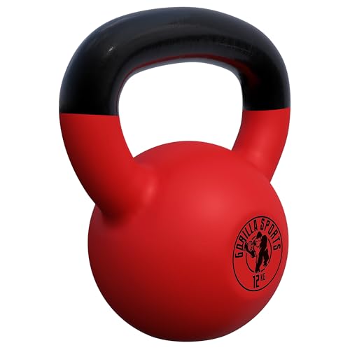 GORILLA SPORTS Kettlebell con revestimiento de goma 2 KG - 32 KG