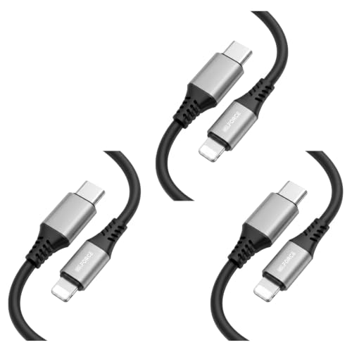 ���{�̒������ MSL FORCE USB-C to lighting�P�[�u�� PD�Ή� �}���[�d�P�[�u�� 27W 480Mbps �V���R���f�ލ̗p �����ϋv ���܂Ȃ� (USB-C to Lighting, 3�{�Z�b�g, 0.5m)