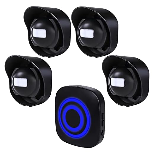 Seanme Upgrade Driveway Alarm Wireless Outside Weatherproof, Outdoor Motion Sensor Alarm with 38 Chimes, 1 Receiver and 4 IP65 Waterproof PIR Motion Detector, 328ft Long Range
