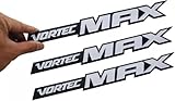 3pcs Vortec Max Door Emblem Logo, Badge Plate Band Decal for Chevrolet 06-09 Silverado Sierra SS 6.0 Gm Truck 6.0 Liter (White Black)