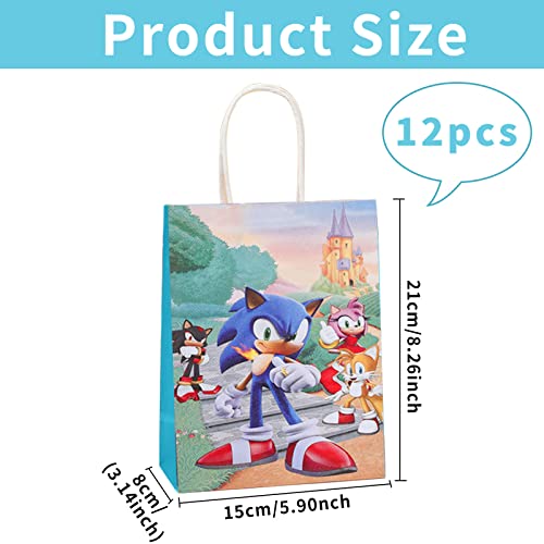 12 Pezzi Sonic Sacchetti di Caramelle, Sacchetti