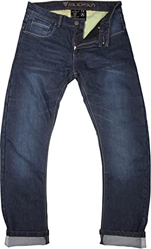 Modeka Nyle Cool Pantalones Textiles para Motocicletas (Blue,34)