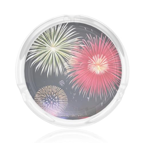 Élégant et durable, magnifique cendrier rond en verre pour salon, chambre à coucher, bureau