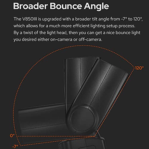 Godox V850Iii Flash Camera Flash Speedlight W/Godox S2 Speedlite Bracket + Eachshot Softbox Hss 1/8000 2.4G 450 Full Power Pops For Dslr Cameras With Standard Hot Shoes For Canon, Nikon, Sony, Etc #TOP6