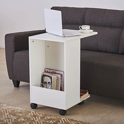 Image of Home Centre | Helios Reynan Portable End Table | Side Table for Living Room | White