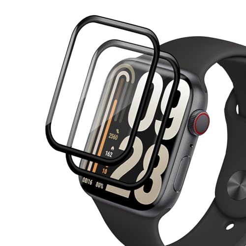 Carantee 2 pièces Verre trempé 3D pour Apple Watch 10 42mm, 9H Ultra-Résistant, Anti-Rayures & Anti-Trace, 100% sans Bulles Protection écran, Haute...