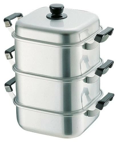 アルマイト角蒸器2重26cm CD:045102 045102 ホーム＆キッチン アルマイト角型蒸器 26cm 二重 品番AMS71262