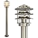 Produktbild Edelstahl E27 Außenstandleuchte 249-1000, 100cm, IP44, Modernes Design, Glas, Wegeleuchte, Standleuchte
