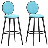 Taburetes de bar de terciopelo con respaldo redondo y reposapiés, cómodas sillas de bar para comedor en casa e isla de cocina, soporta 300 libras
