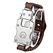 Higher Objects Sawyer Adjustable Utility Bracelet - Genuine Leather Strap and Stainless Steel Tools - Silver