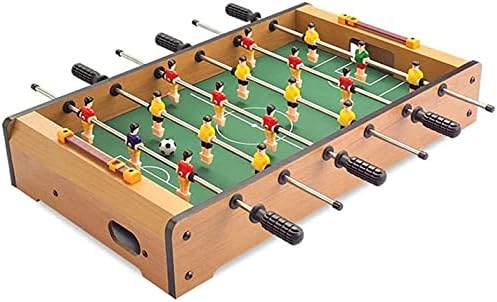 Tabletop Foosball Table with 2 Balls,2 Manual Scorers,Mini Sized Wooden Soccer Game Table for Indoor,Outdoor