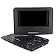 Zunate Tragbarer DVD-Player, 6,8-Zoll-HD-Bildschirm-DVD-Player, Unterstützung für 270-Grad-Schwenk-Mobile-DVD-Player, U-Disk/SD/MMC-Kassette, mit Fernbedienung, für Auto/Kinder/Zuhause(EU-schwarz)