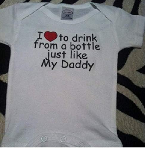 funny baby onesie ® daddy drinking one piece infant bodysuit boy girl clothes clothing