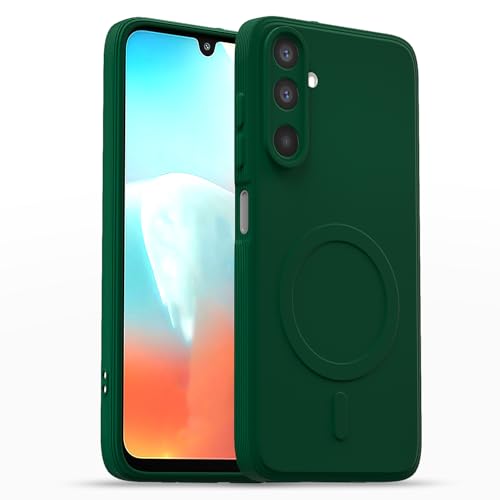 Image of Pikkme Back Cover for Samsung Galaxy M17 5G / A17 5G / F17 5G Soft Matte Silicone Mag-Safe Design (Mag-Safe Not Support) Camera Protection | Slim Fit Bumper Cover (Green)