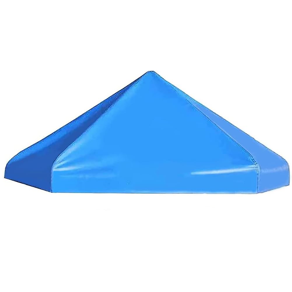 6 ft 8 ft 10 ft 12 ft 14 ft Trampoline Canopy, Outdoor Shade Canopy with top Bracket, Trampoline Canopy Accessories (Blue, 10FT)