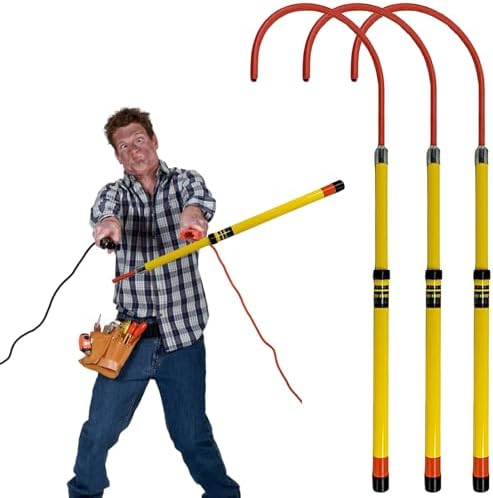 Telescoping Insulated Rescue Hook for High Voltage Safety | Essential Tool for Power Station & Wire Maintenance | Durable, Lightweight, Professional Electrical Rescue Equipment