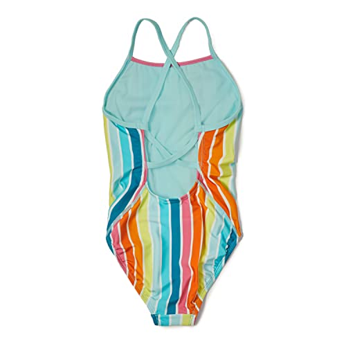 Speedo Girl's Swimsuit One Piece Solid Cross Back Multi Straps2