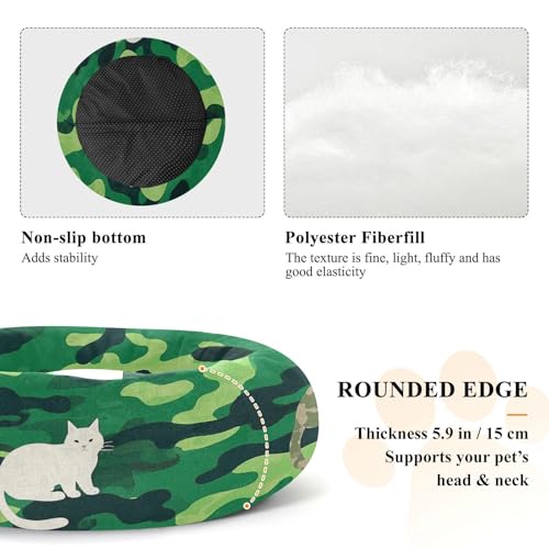 Lit pour chien lavable vert militaire tapis chat M - 6