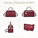 VASCHY Crossbody Bags for Women, Vegan Leather Top Handle Satchel Handbag Fashion Shoulder Bag Purse Burgundy
