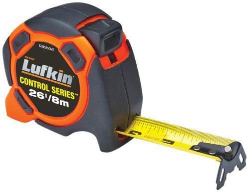 Crescent Lufkin 1-3/16" x 8m/26' 800 Series Xtra-Wide SAE/Metric Yellow Clad Control Power Tape - CS8525CME