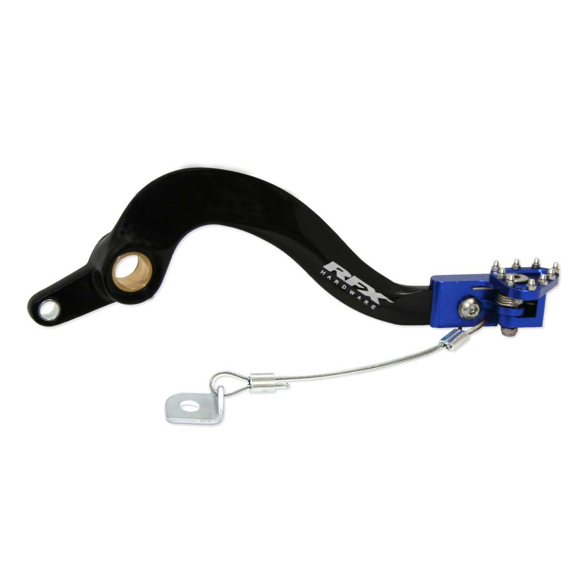 Palanca de freno trasera RFX Pro FT para motos YZ125 y YZ250 2005 a 2022 en color negro y azul