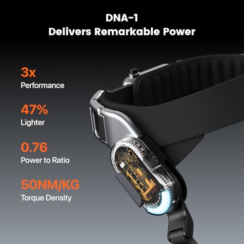 Image of DNSYS X1 Carbon Exoskeleton, AI-Powered Leg Assistance, 1.2HP Motor, 20km Base Range, 3s Battery Swap, for Hiking, Climbing, Running, Size L (Waistline 41.3-49.2in)