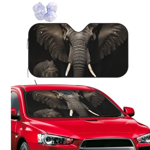 Parasol para parabrisa Elefante Negro tamaño S protector solar térmico de coche universal