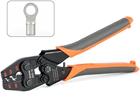 iCrimp Non Insulated Terminal Crimper, AWG 22-6 Ratchet Wire Crimper Tool for Battery Cable Terminal, Copper Butt Connector, Splice Wire Connectors