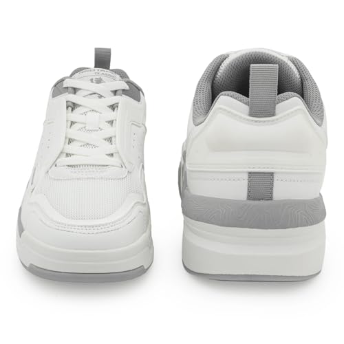 Image of Red Tape Men's Sneakers White Blue Pu Mesh TPU Round Toe Lace-Up