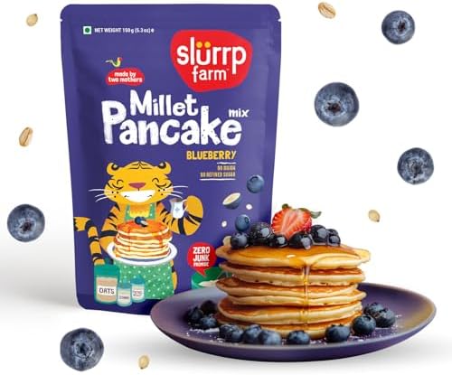 Slurrp Farm Blueberry Millet Pancake Mix | No Maida, 150g