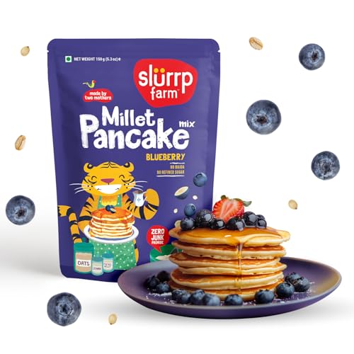 Slurrp Farm Blueberry Millet Pancake Mix for Kids & Family
