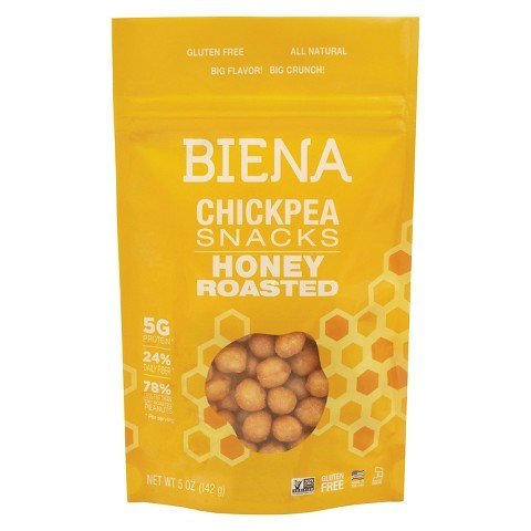 Biena All Natural Honey Roasted Chickpea Snacks 5oz (Pack of 2) by Biena