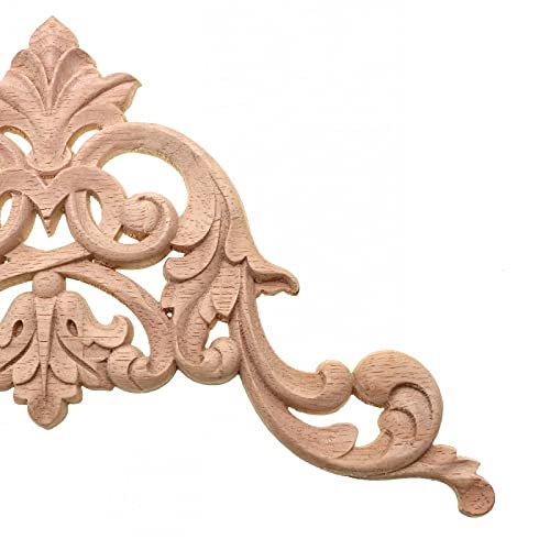 Patch de fleur de sculpture sur bois applique de meuble decoration lit
