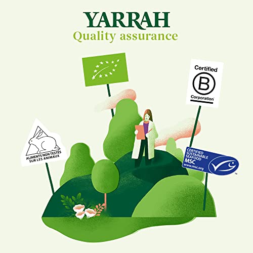 YARRAH Bio Katzenfutter trocken | weizenfrei | Hochwertiges Premium Trockenfutter für Katzen | Hoher Nährstoffanteil | Futter für Katzen jeden Alters mit Bio-Huhn und MSC Fisch, 2.4kg