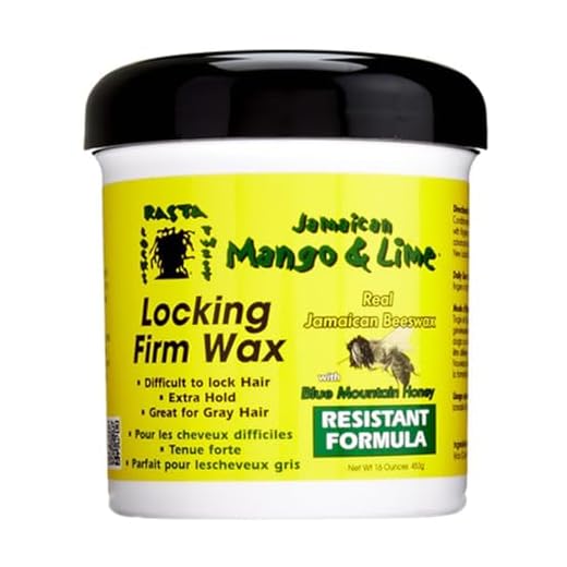 Jamaican Mango & Lime, Locking Firm Hair Wax Extra Hold With Real Beeswax & Honey, 16 Oz
