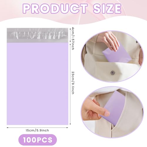 Image of 100 Pcs Light Purple Sanitary Napkin Disposal Bags, Feminine Self-Sealing Hygiene Disposal Bags for Tampons, Pads and Liners, Personal Care Sanitary Bag for Women Privacy Handling